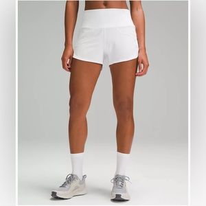 Lululemon white Speed Up HR Short 4" *Lined WHT 8